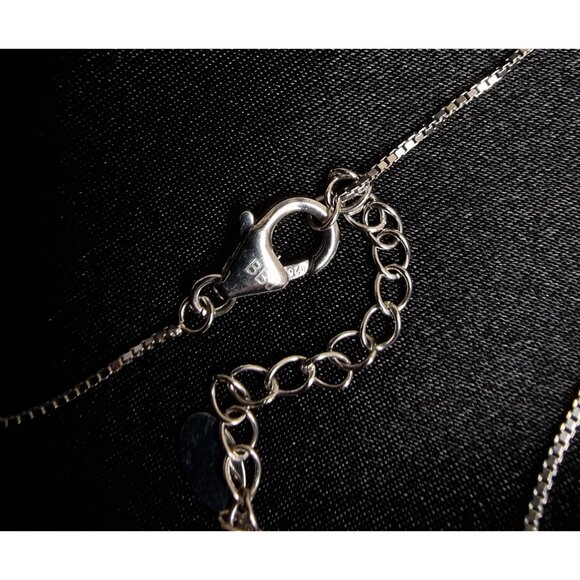 Pink Agate Pendant Necklace In Sterling Silver 925 BBJ Signed - Picture 6 of 7